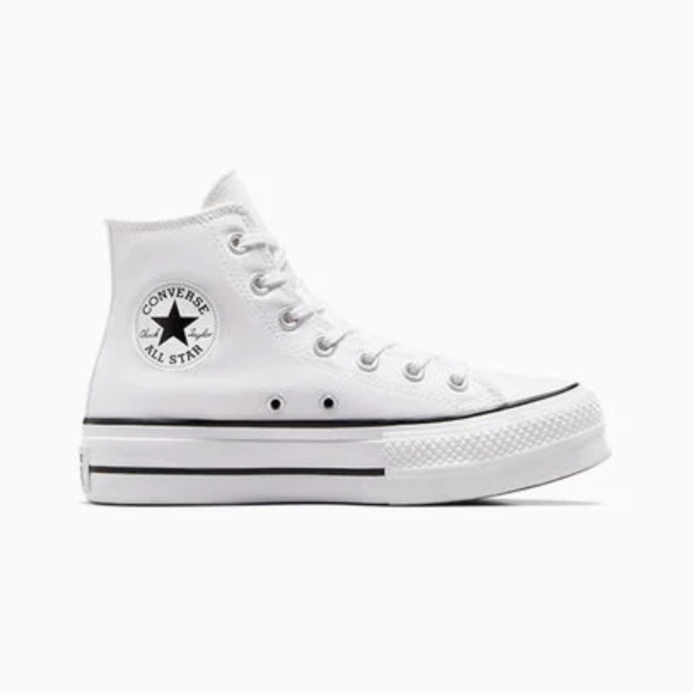 White Platform Converse All Stars